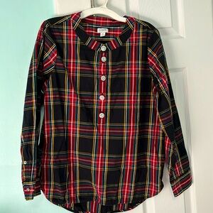 J.Crew holiday plaid blouse
